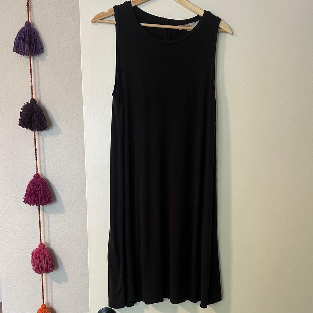 Casual Black Sleeveless Dress